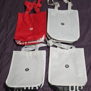 lululemon athletica Red and White Tote Bag Set of 4